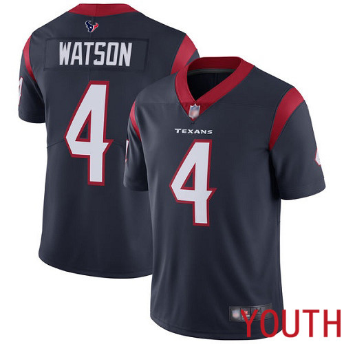 Houston Texans Limited Navy Blue Youth Deshaun Watson Home Jersey NFL Football #4 Vapor Untouchable